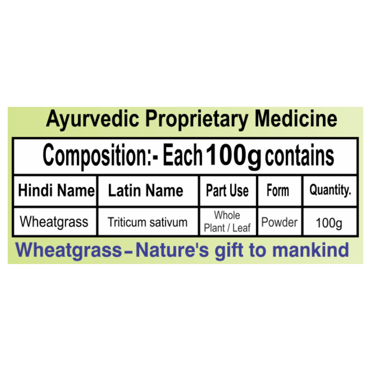 Patanjali Wheat Grass Powder 100 g Buy Online