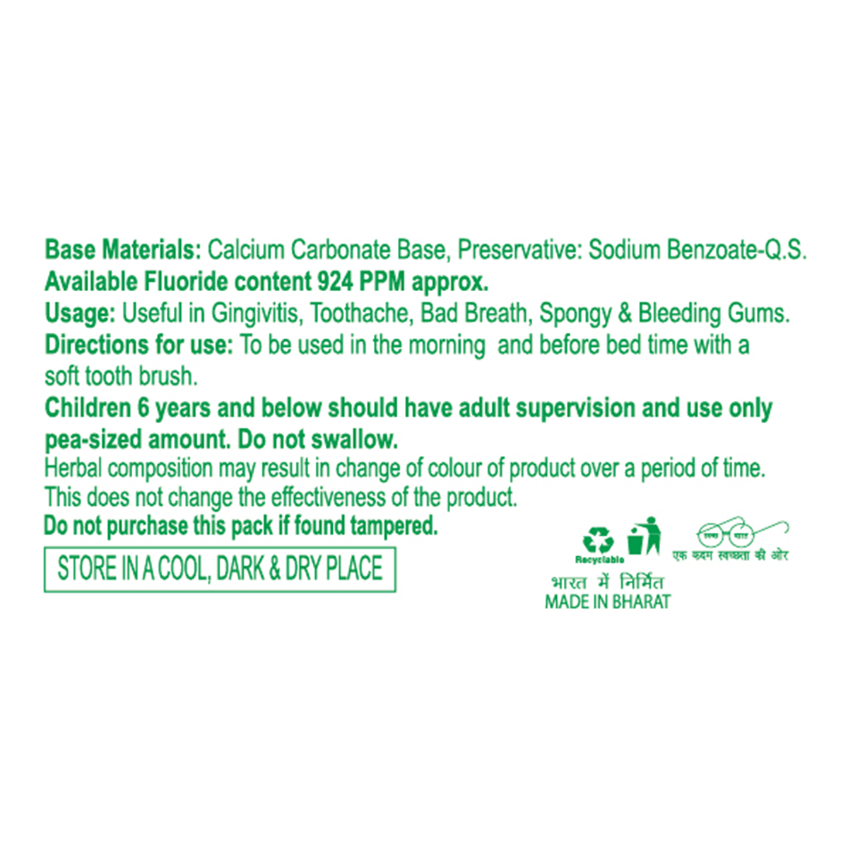 Patanjali Dant Kanti Toothpaste Cream 45 G Herbal toothpaste Buy Online