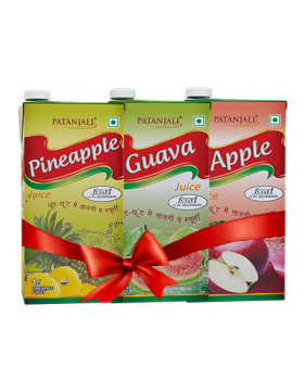 PATANJALI FRUIT BEVERAGES COMBO ( PINEAPPLE JUICE 1Ltr + APPLE JUICE 1Ltr + GUAVA JUICE 1Ltr)