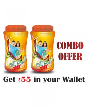 Combo- Patanjali Herbal Powervita Plus 500gm (Pack of 2) - Rs 55 Off