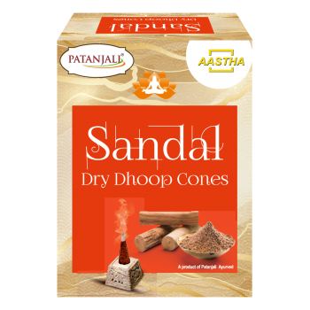 Aastha Sandal Dry Dhoop Cone 