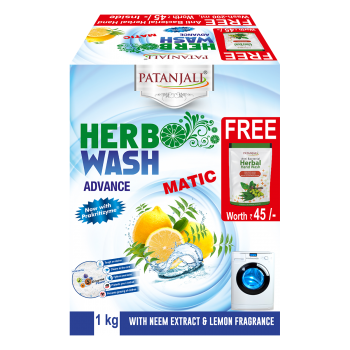 Herbo Wash Advance Matic Detergent Powder With Free Handwash