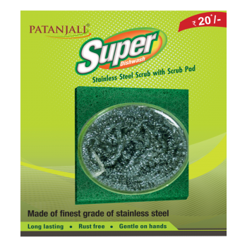 Patanjali Super Steel Scrub With Scrub Pad