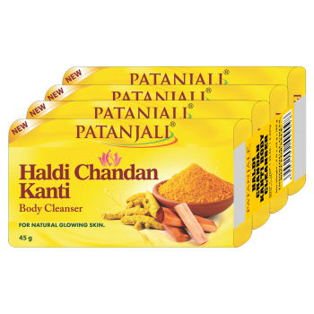 Patanjali Haldi Chandan Kanti Body Cleanser  - Pack of 4