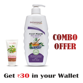 Kesh Kanti Combo- Conditioner Protein 100 ml+Hair Cleanser A. Dandruff 450 ML-  Rs 30 Off