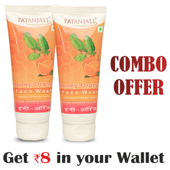Combo- HONEY ORANGE FACE WASH 60 gm(Pack of 2)- Rs 8 Off