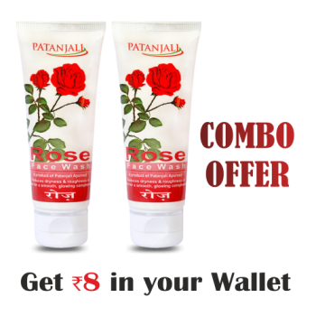 Combo-ROSE FACE WASH 60 gm(Pack of 2)- Rs 8 Off