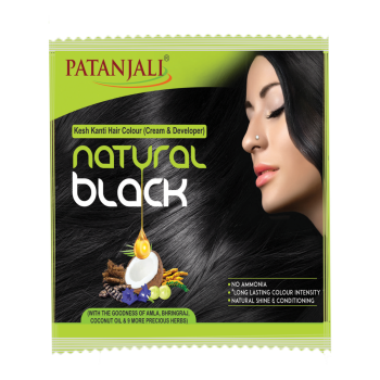 Patanjali Kesh Kanti Hair Colour (Cream & Developer) - Natural Black