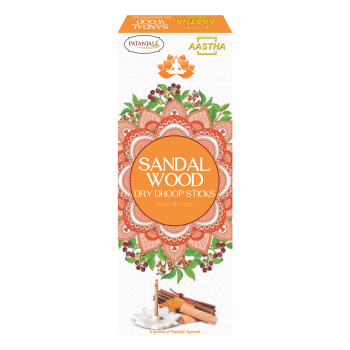 Aastha Sandalwood Dry Dhoop Sticks - 10 N