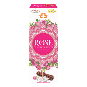 Aastha Rose Dry Dhoop Sticks - 10 N