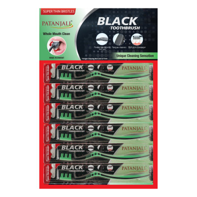 Patanjali Toothbrush Black (Hanger)